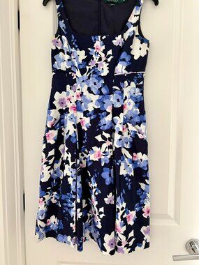 Ralph Lauren Floral Fit & Flare Dress Size 2
